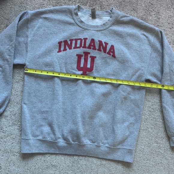 Indiana University Hoosiers IU Crewneck Sweatshirt Gray Size L - Picture 7 of 8